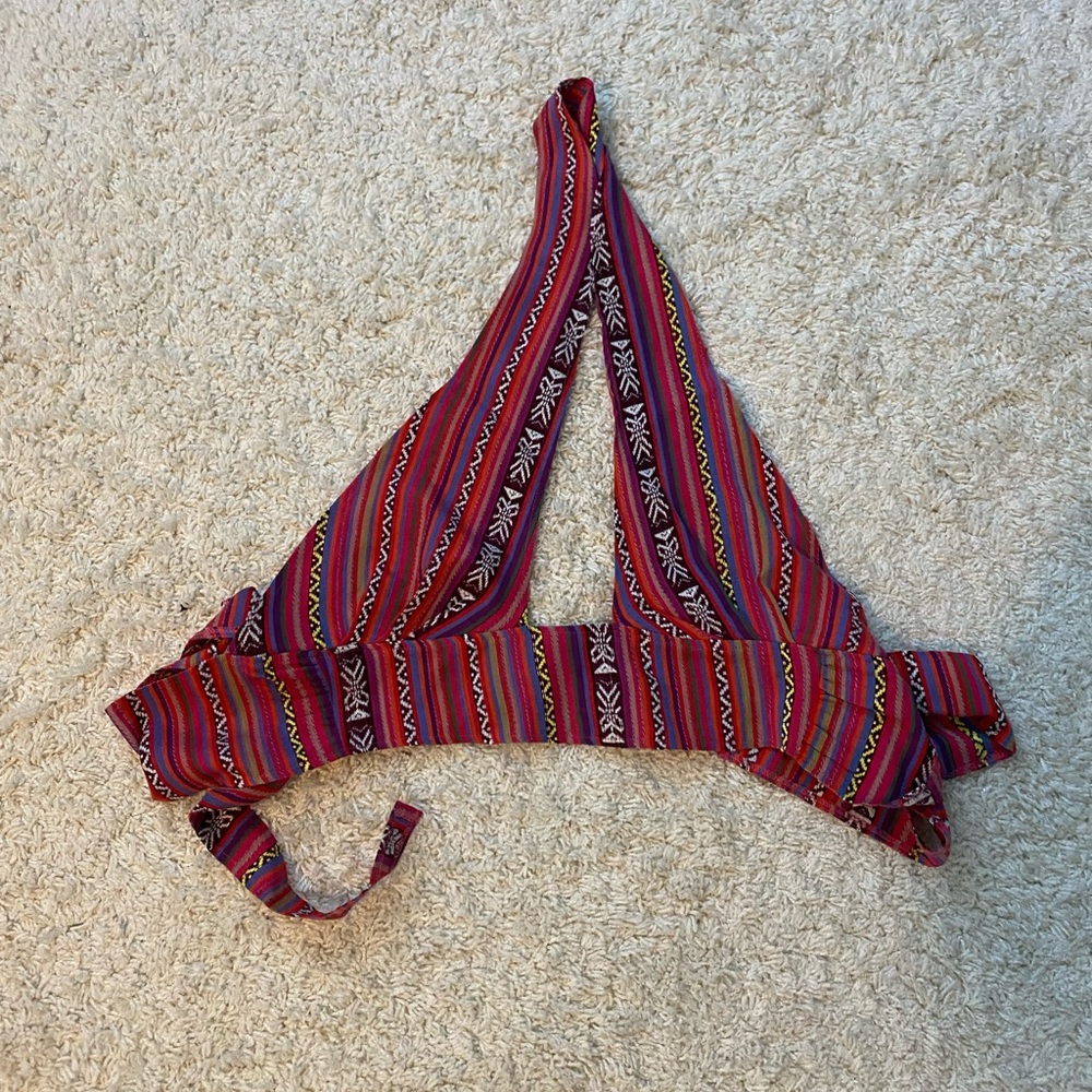 Tribal tie halter top